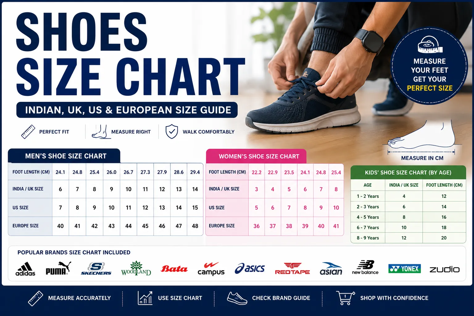 Shoes Size Chart : Indian, UK, US & European You must Know shoes-size-chart