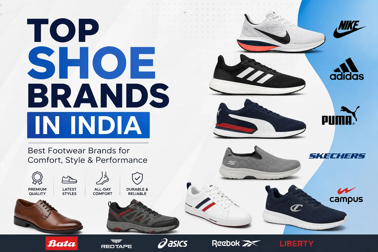 Top Shoe Brands in India : You Must Try in 2026 top-shoe-brands-in-India