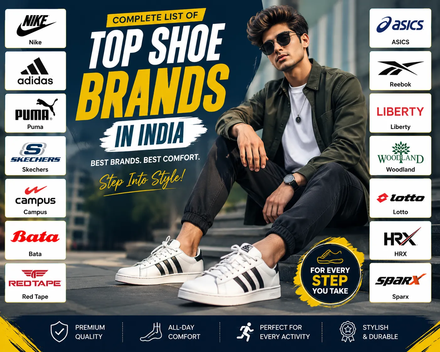 Top Shoe Brands in India : You Must Try in 2026 top-shoe-brands-in-India